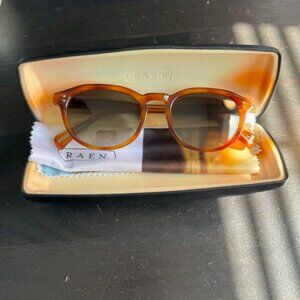 RAEN Rollo Round Sunglasses - Ember / Dark Smoke / 51mm - Carry Case & Cloth